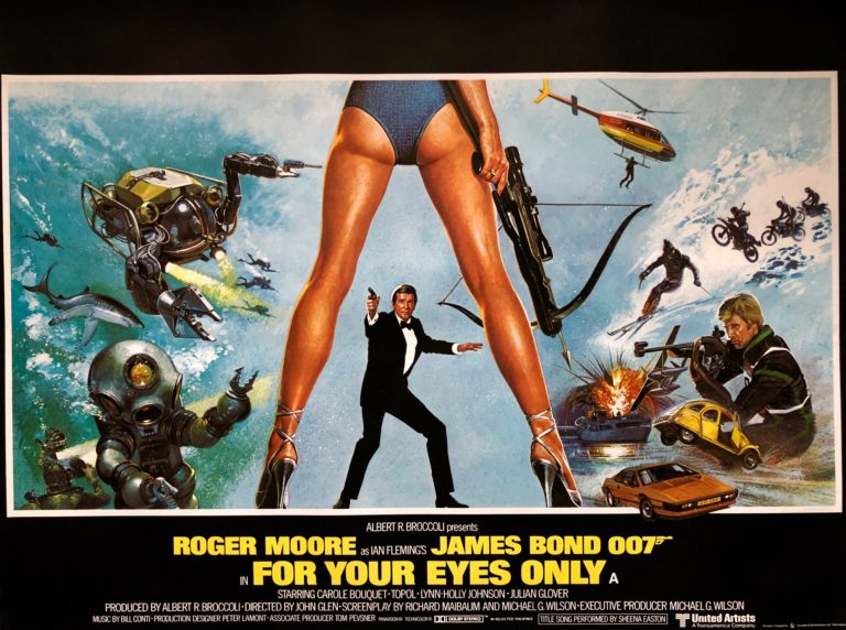 Original James Bond For Your Eyes Only Movie Poster Roger Moore