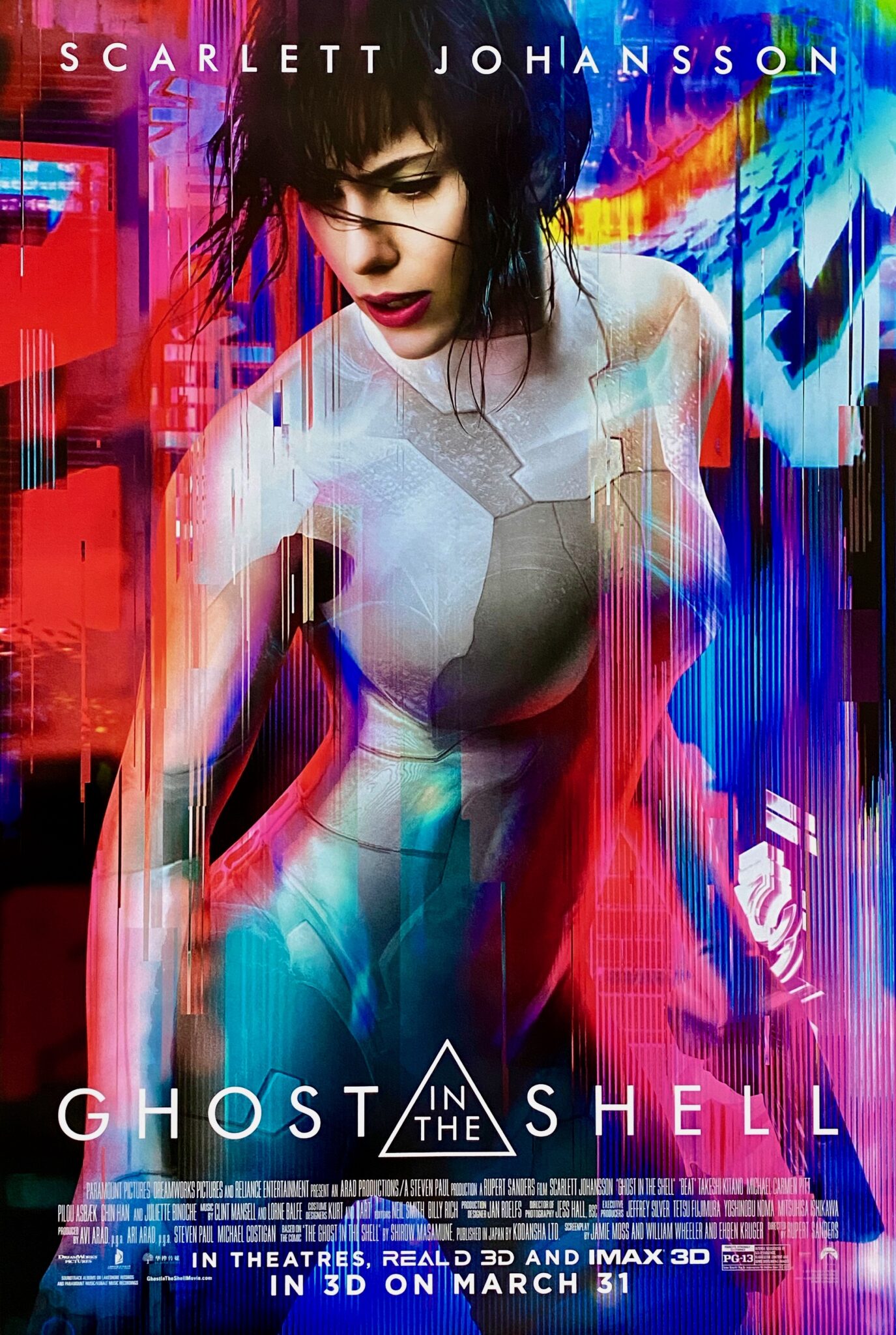Original Ghost In The Shell Movie Poster Anime Scarlett Johansson