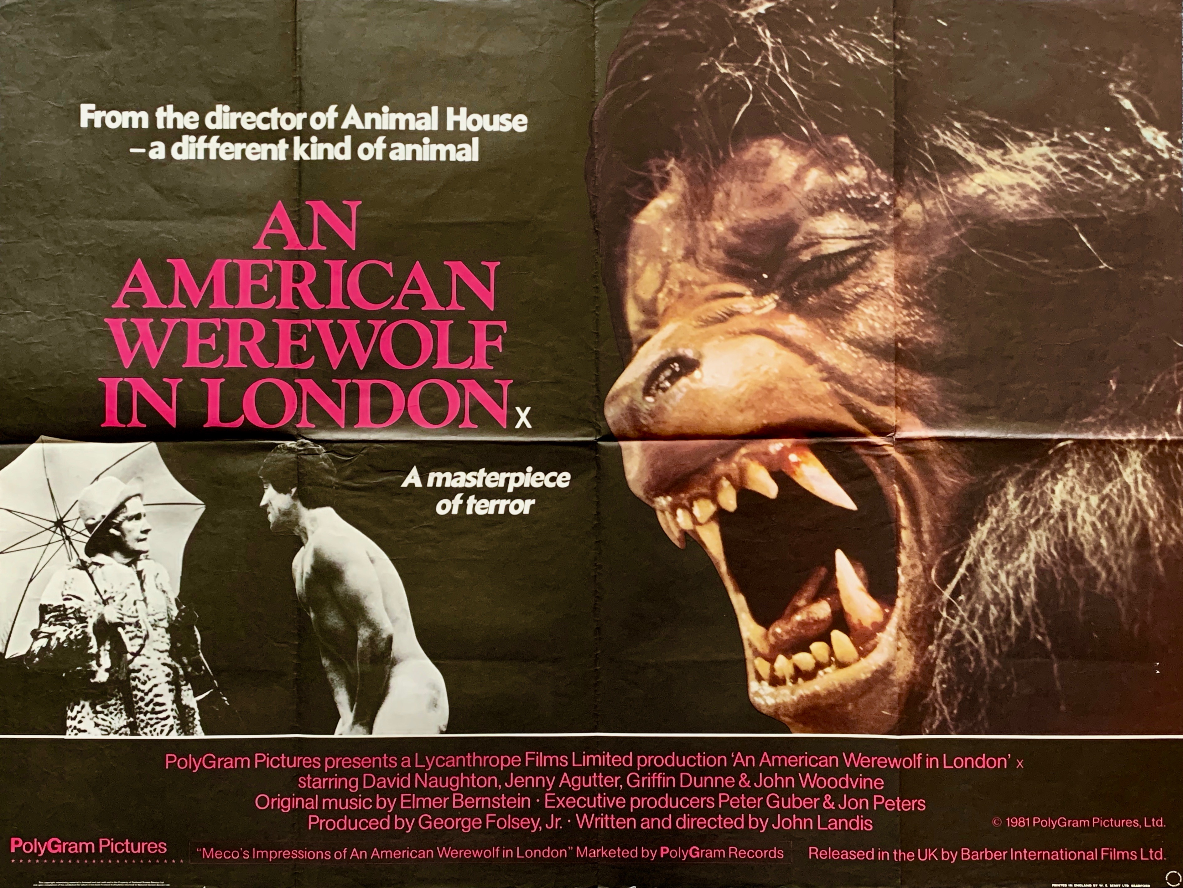 Framed Retro Movie Poster Replica Print An American Werewolf In London