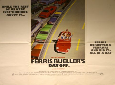 FERRIS BUELLER'S DAY OFF, Original Cult Classic Folded High School Comedy Movie  Poster - Original Vintage Movie Posters