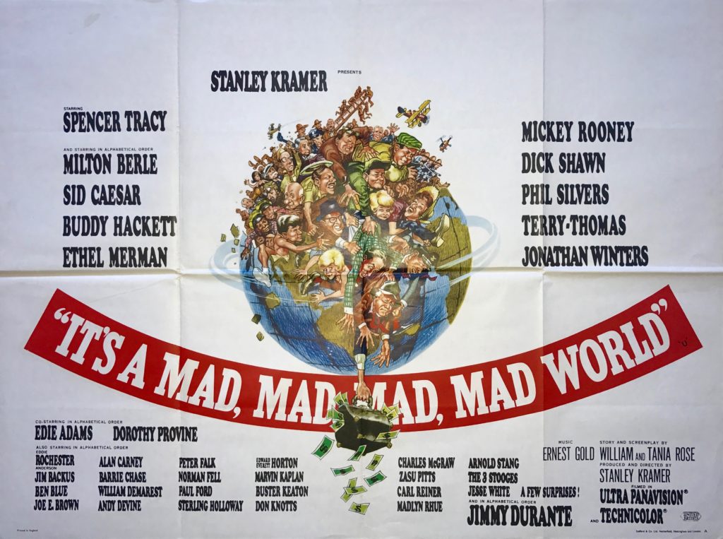 Original It's a Mad, Mad, Mad, Mad World Movie Poster - Spencer Tracy