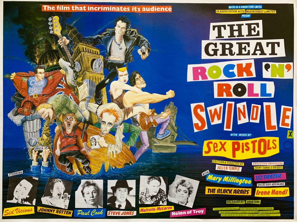 Original The Great Rock N Roll Swindle Movie Poster Sex Pistols 9088