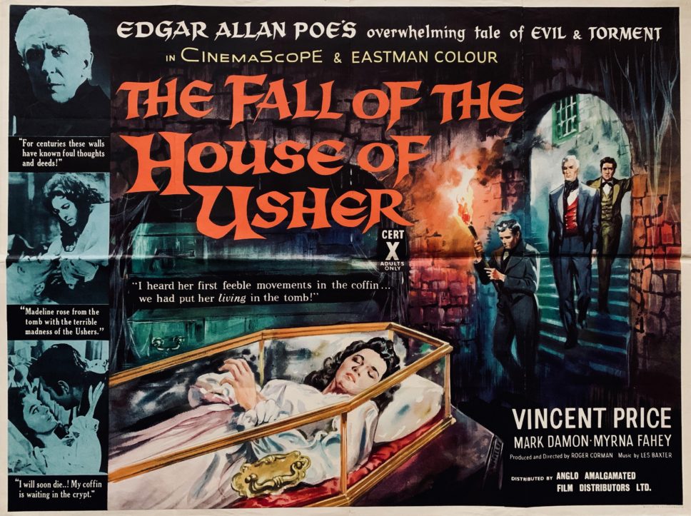Original The Fall of the House of Usher Movie Poster Roger Corman