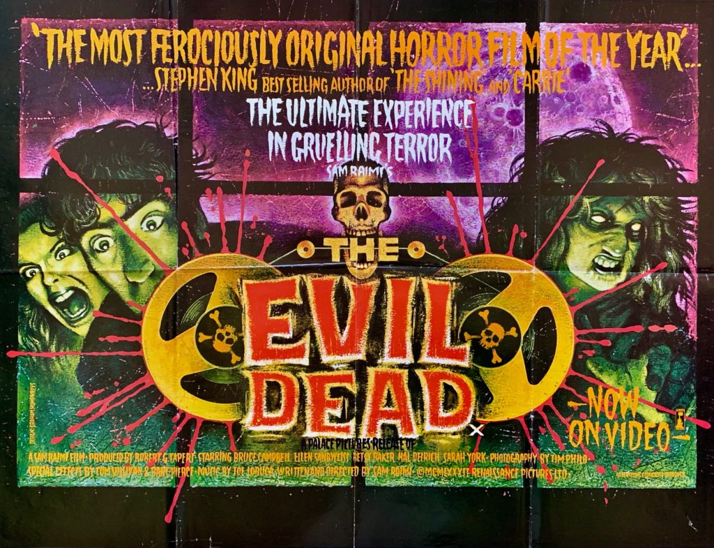 THE EVIL DEAD, Original Bruce Campbell Horror 1 sheet movie Theater Cinema  poster For Sale - Original Vintage Movie Posters