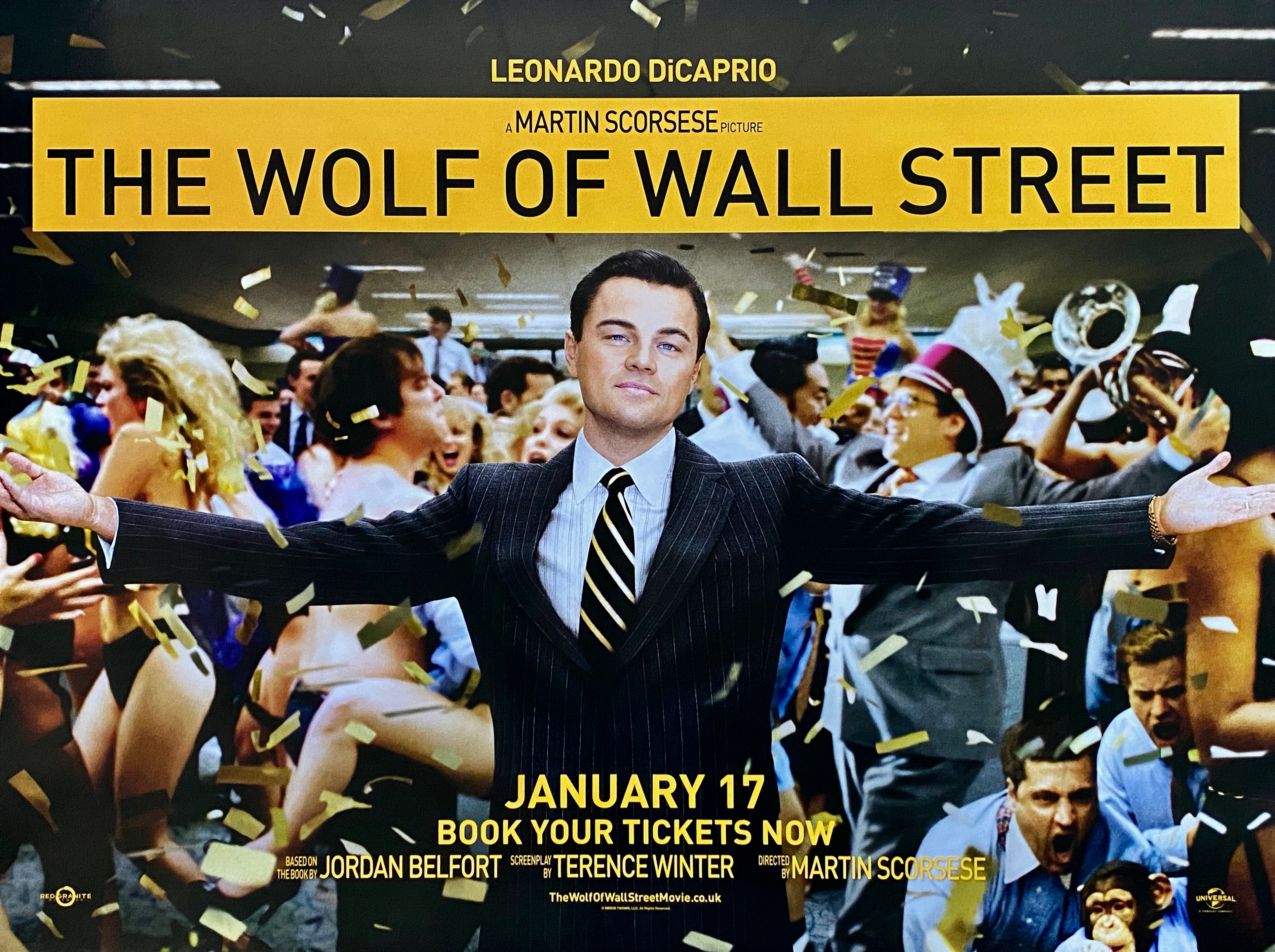 The of Wall Street Movie Poster DiCaprio
