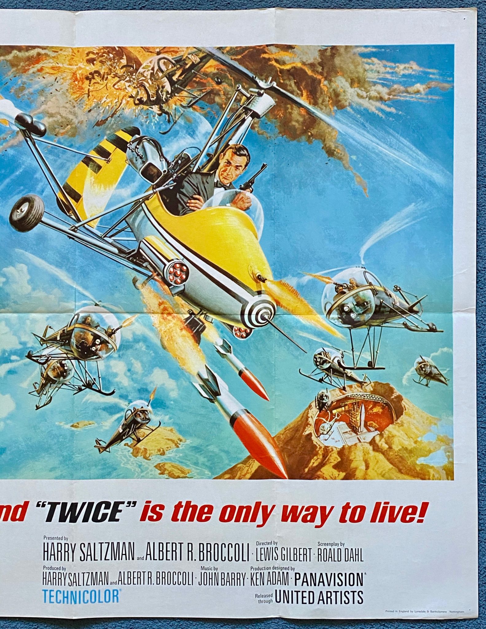 Original James Bond: You Only Live Twice Movie Poster - Sean Connery