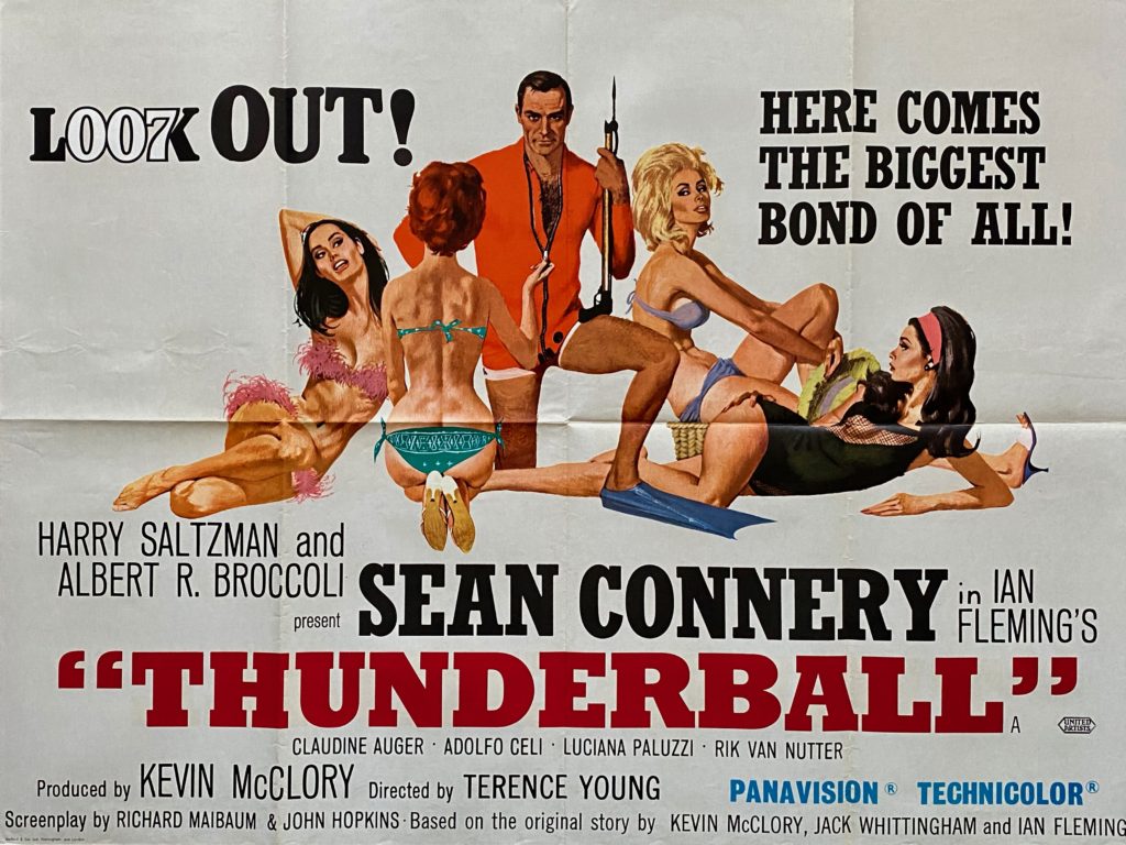 James Bond Thunderball Movie Poster Sean Connery 