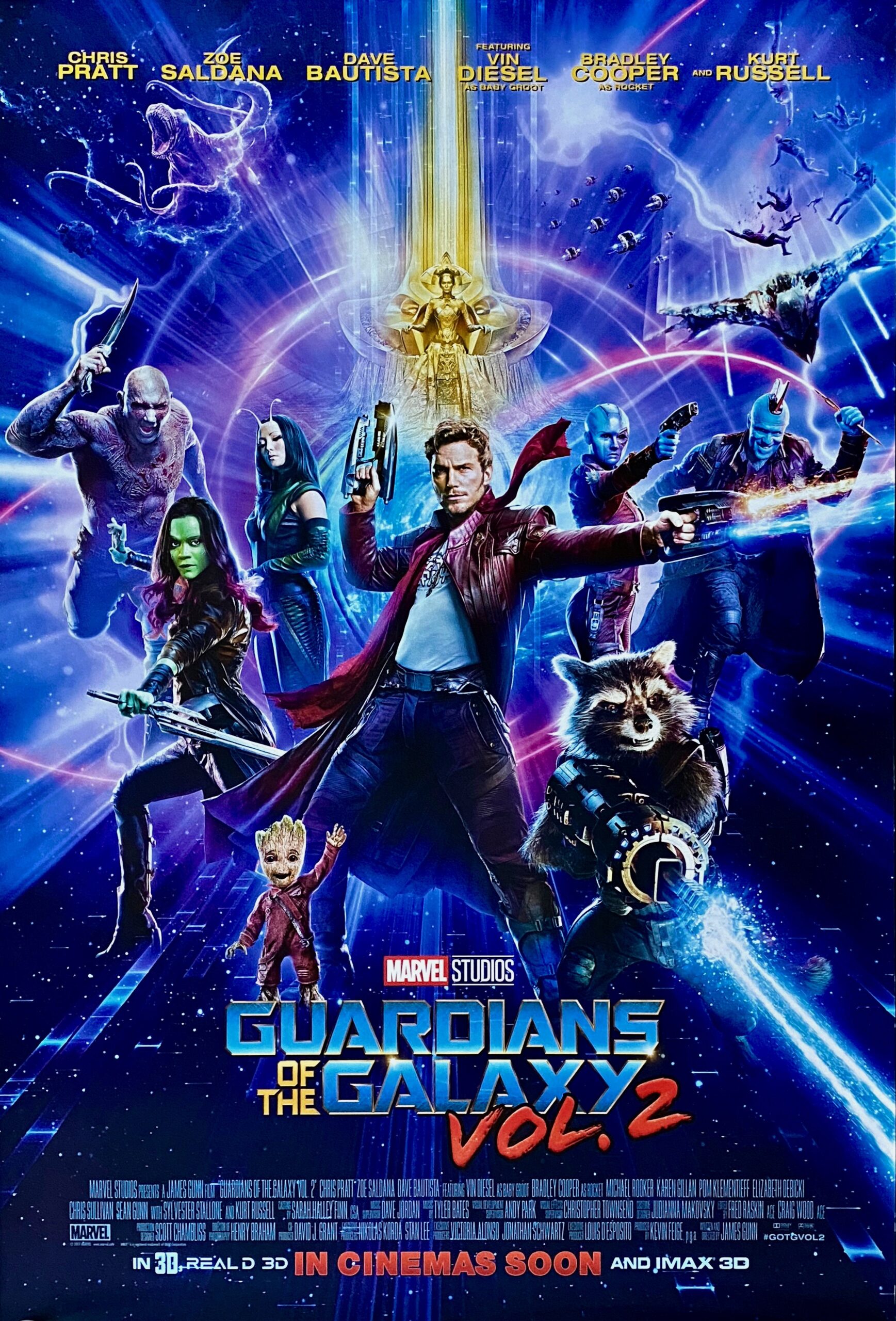 Original Guardians of the Galaxy Vol. 2 Movie Poster Marvel Studios