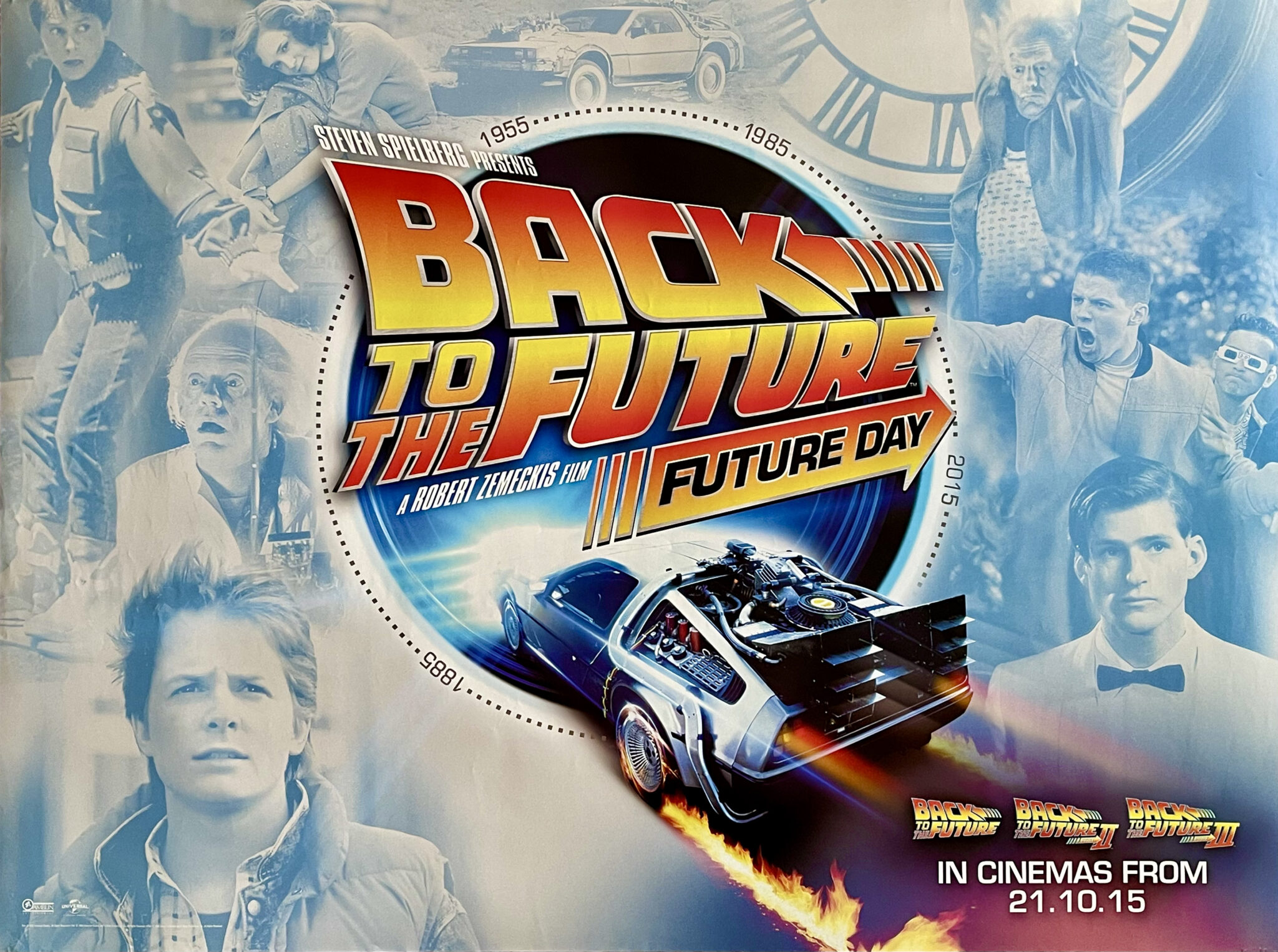 Original Back to the Future Future Day Movie Poster Michael J. Fox