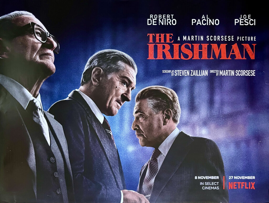 Original The Irishman Poster Robert De Niro Martin Scorsese